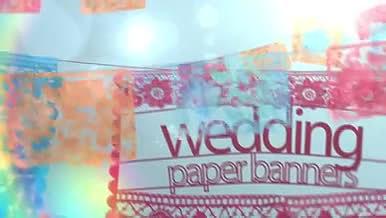 中国风剪纸风格婚礼片头AE模板视频的预览图
